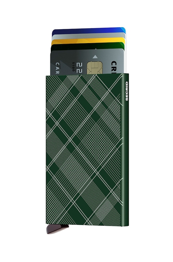 Secrid - Portfel syntetyczny zielony CLa.TartanGreen