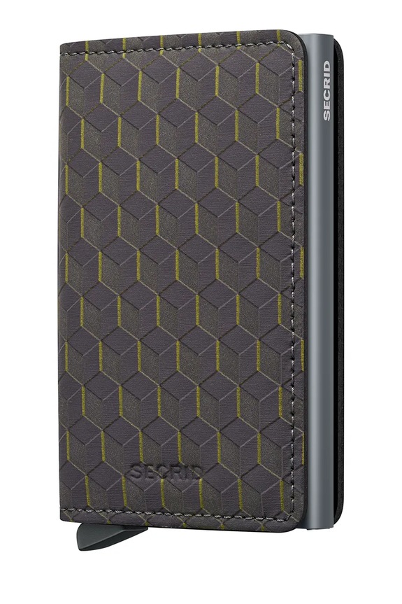 Secrid portfel skórzany OPTICAL skóra licowa szary SOp.Black.Titanium
