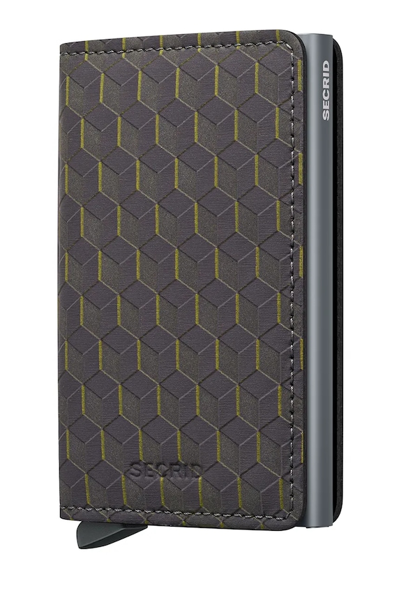 Secrid portfel skórzany OPTICAL skóra licowa szary SOp.Black.Titanium