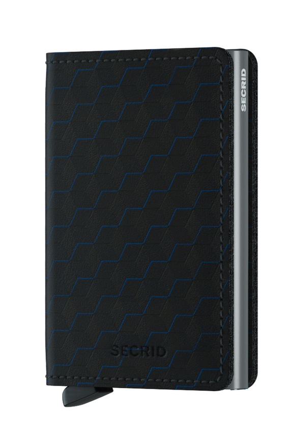Кожаный кошелек Secrid кожа чёрный SOp.Black.Titanium