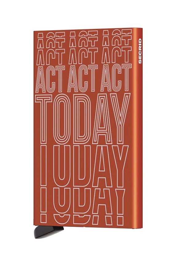Портмоне Secrid Cardprotector Laser Orange изчистен оранжев CLa.Act.Today.Orange