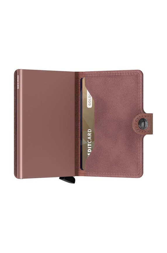 Secrid portofel de piele Vintage Mauve roz MV.Mauve