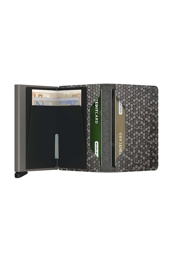 Doplnky Kožená peňaženka Secrid Slimwallet Hexagon Grey SHe.Grey sivá