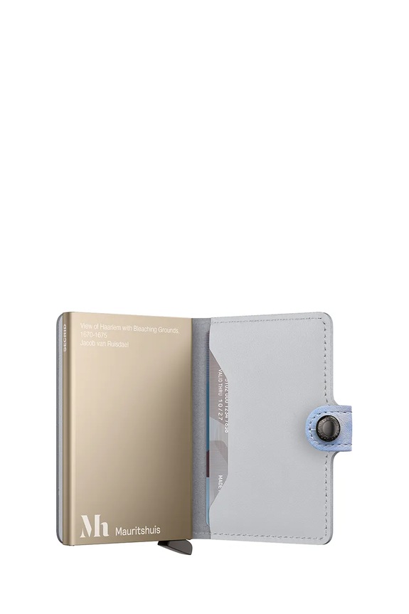 Δερμάτινο πορτοφόλι Secrid Art μπλε MAr.Almond.Blossom