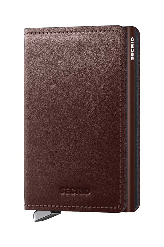 Кожен портфейл Secrid гладка кожа кафяв SDu.DarkBrown