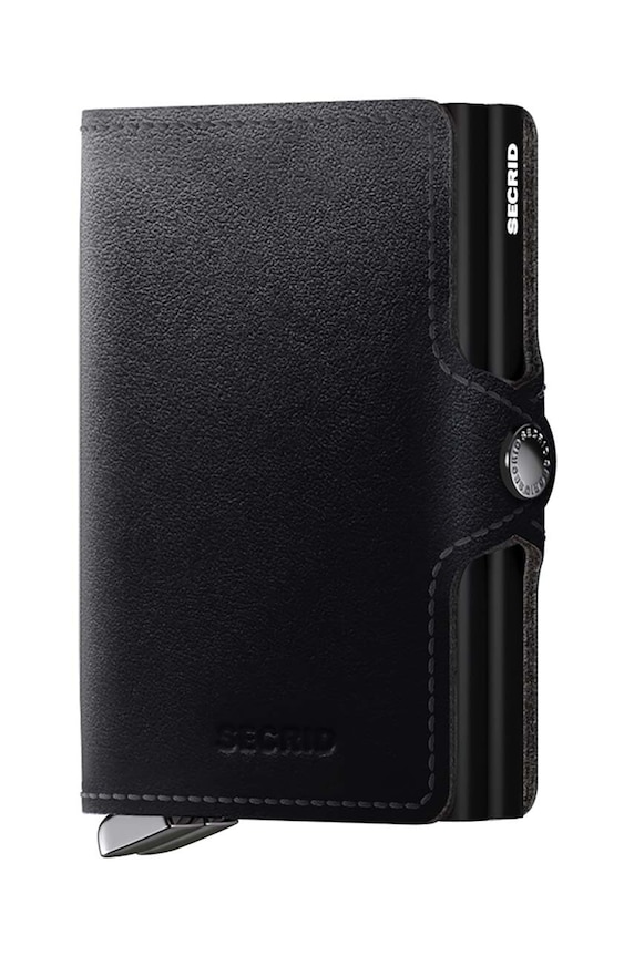 Кожен портфейл Secrid гладка кожа черен TDu.Black