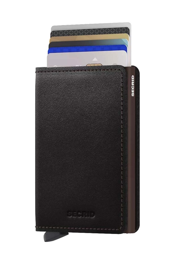 Secrid leather wallet Slimwallet Origina SO.BLACK.BROWN black ZA00