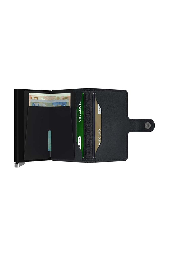 Αξεσουάρ Δερμάτινο πορτοφόλι Secrid Premium Twinwallet Emboss Lines TEI.BLACK μαύρο