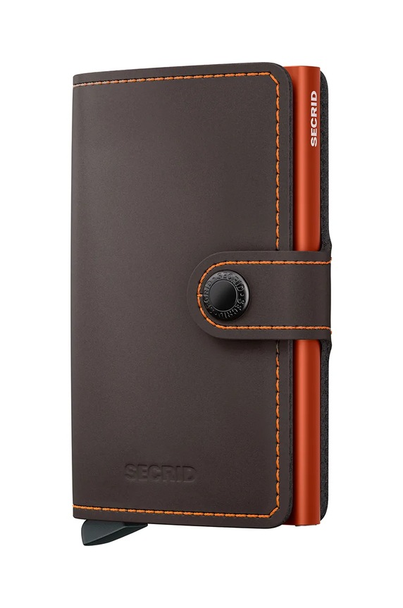 Кожаный кошелек Secrid кожа коричневый MM.TruffleOrange