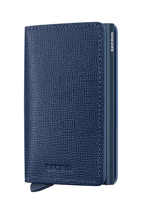 Kožni novčanik Secrid bez uzorka mornarsko plava SC.Navy