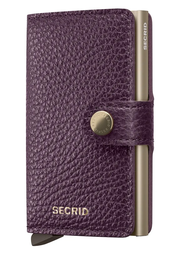 Kožená peňaženka Secrid PEBBLE usňová koža fialová MPe.Cappuccino
