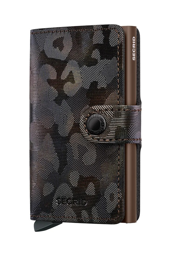 Kožni novčanik Secrid zrnata koža smeđa MJu.Brown