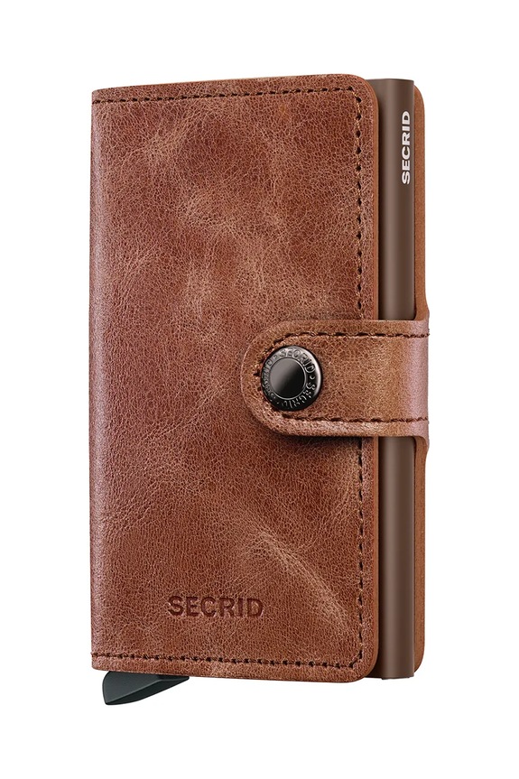 Secrid portfel skórzany skóra licowa brązowy MV.Cognac.Brown
