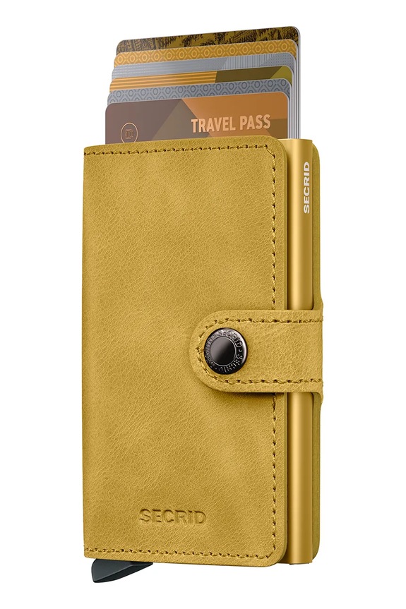Kožni novčanik Secrid MV.Yellow zlatna ZA00
