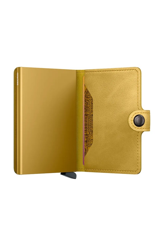 Kožni novčanik Secrid zlatna MV.Yellow