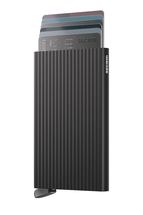 Secrid card-holder FLUTED CFl.Fluted negru ZA00