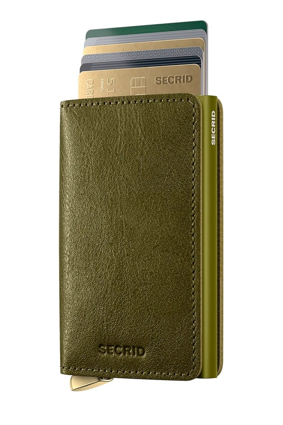 Kožená peňaženka Secrid BASCO SBc.Basco zelená ZA00