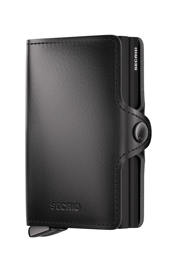 Kožená peňaženka Secrid DUSK usňová koža čierna Twinwallet.Dusk