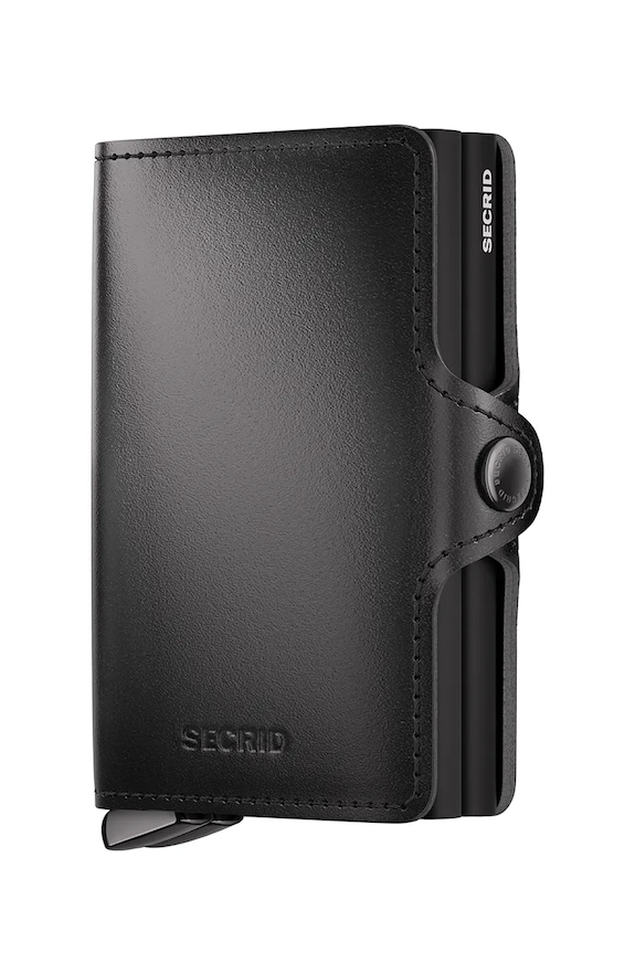 Kožená peňaženka Secrid DUSK usňová koža čierna Twinwallet.Dusk