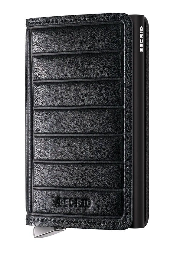 Kožni novčanik Secrid EMBOSS LINES bez uzorka crna SEl.Emboss.Lines