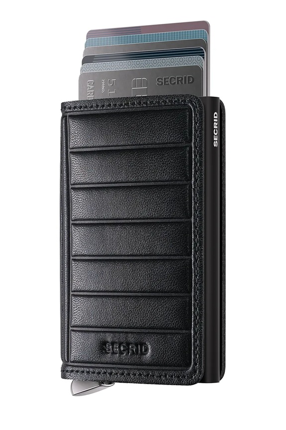 Kožni novčanik Secrid EMBOSS LINES SEl.Emboss.Lines crna ZA00