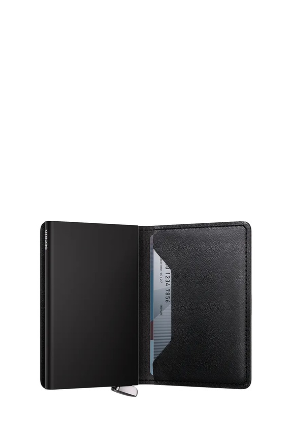 Kožni novčanik Secrid EMBOSS LINES crna SEl.Emboss.Lines