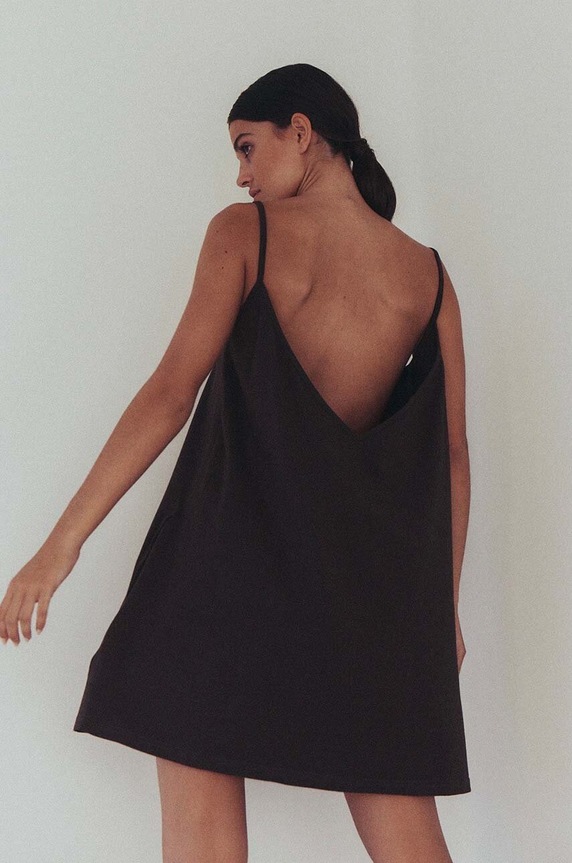 Хлопковое платье MUUV. sukienka #SURFGIRL коричневый suk.surfgirl