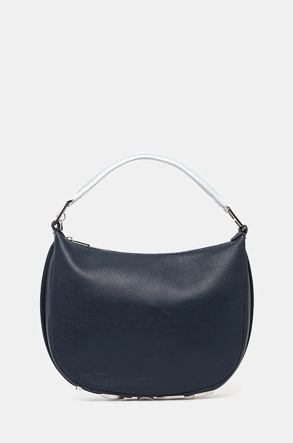 Silvian Heach borsa a mano in pelle SPACCANAPOLI applique blu navy RCP25028BO