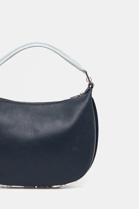 Silvian Heach borsa a mano in pelle SPACCANAPOLI blu navy RCP25028BO