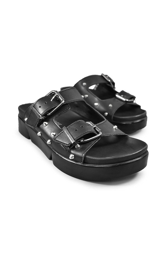 Pantofle Altercore LILITH imitace kůže černá LILITH.VEGAN.BLACK