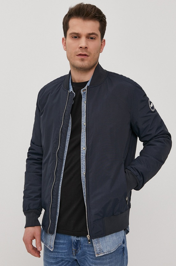 Cross Jeans Kurtka bomber bez kaptura granatowy 40221.001