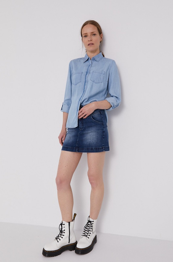Lee Cooper Spódnica jeansowa FINA.2058BRUSHEDUSED granatowy ZS21