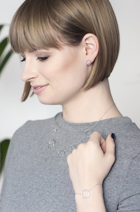 ANIA KRUK - Kolczyki srebrne Cosmo SGCKS0450 srebrny ZS22