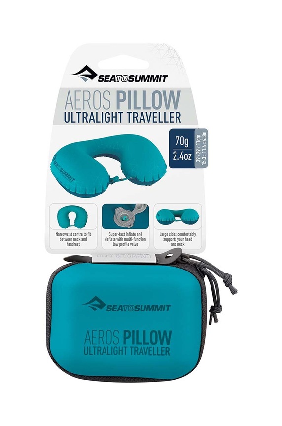 Vankúš Sea To Summit Aeros Ultralight Traveller tyrkysová APILULYHA.UNI
