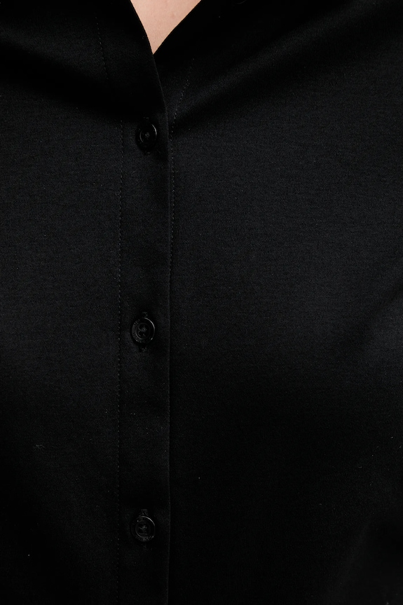 Βαμβακερό πουκάμισο Mos Mosh 131660 μαύρο