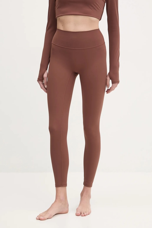 Joy in me legginsy do jogi Oneness Ease z elastanem brązowy Legginsy7.8.Oneness