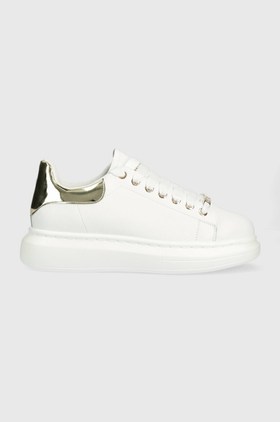 GOE sneakersy skórzane platforma biały LL2N4011