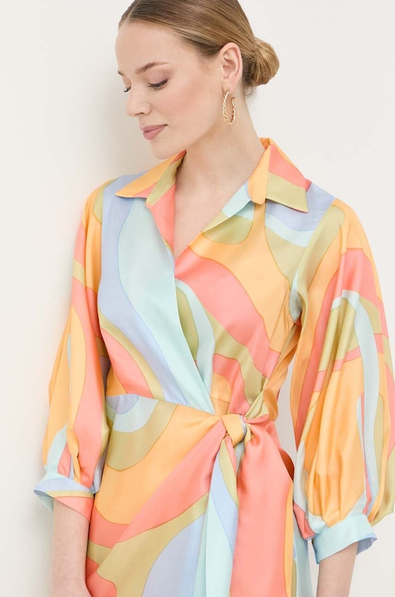 Beatrice B rochie de matase multicolor 23FE6040SHADES
