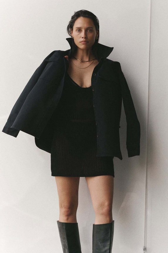 MUUV. sukienka bawełniana PETITE sukienka.kro.petite.bl