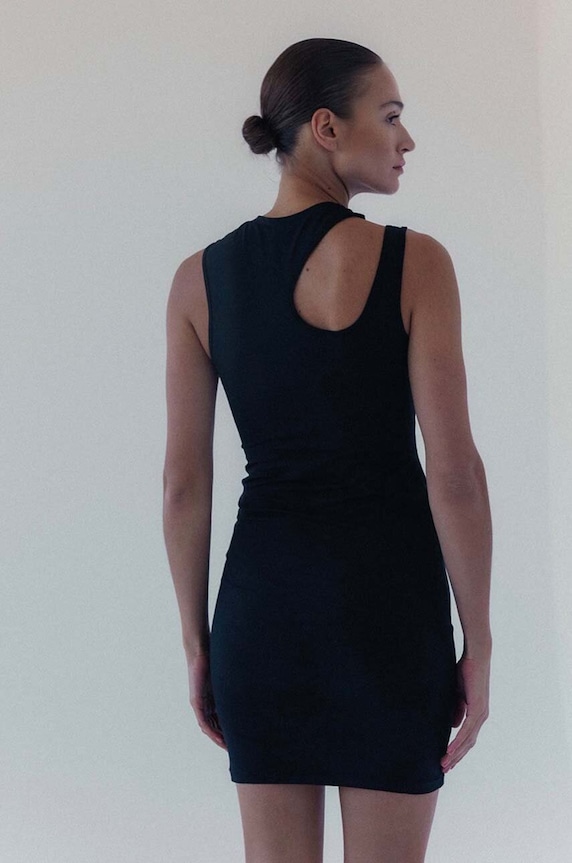 MUUV. rochie LARME negru sukie.krotk.LARME.black
