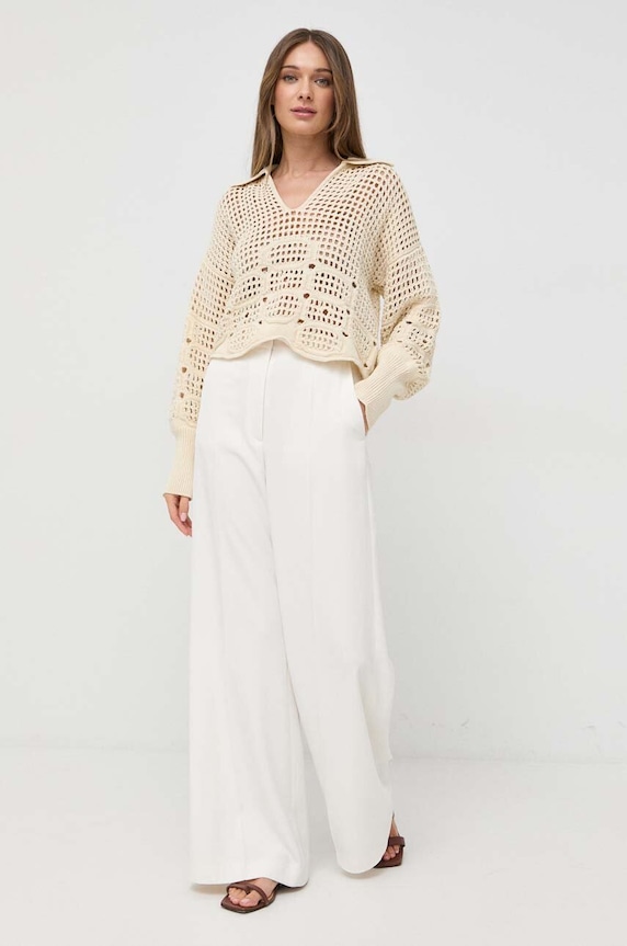 Beatrice B pulover de bumbac 23FE8274KNIT bej ZS23