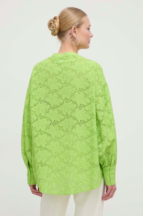 Îmbrăcăminte Silvian Heach bluza din bumbac GPP24163BL verde