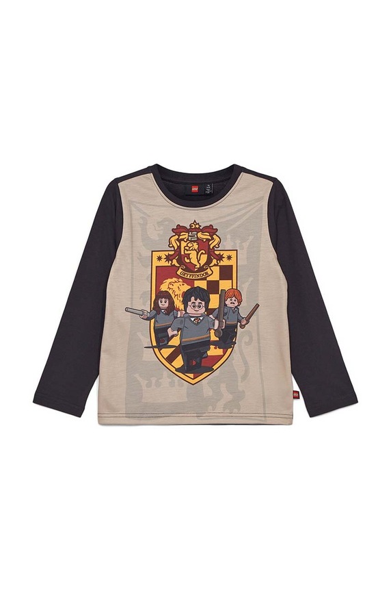 Lego longsleeve bawełniany dziecięcy nadruk czarny 12011122