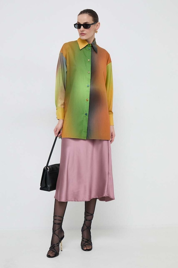 Pamučna košulja Silvian Heach casual šarena GPP24363CA