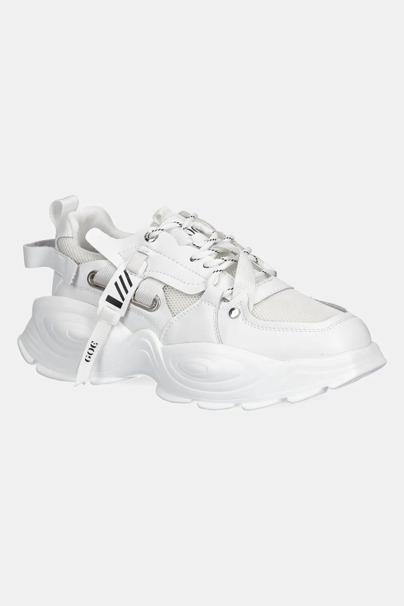 GOE sneakersy tekstylny biały NN2N4039B