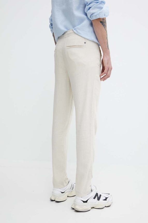 Îmbrăcăminte Solid pantaloni din in 21107170.130401 bej