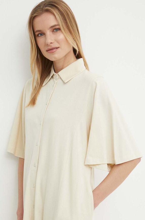 Bomboogie rochie din bumbac AW8488TJOR4 bej