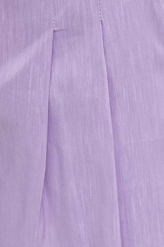 Silvian Heach pantaloni scurti din in violet GPP24143SH