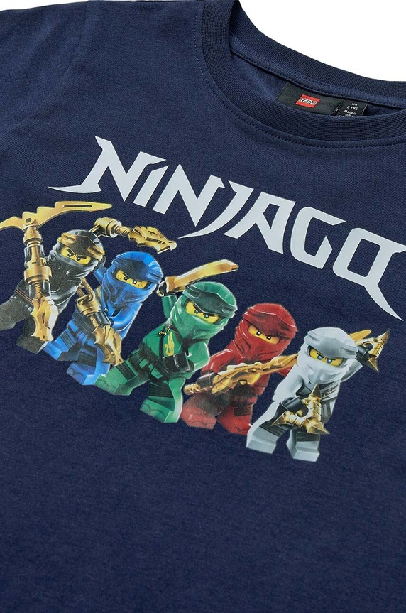 Chłopiec Lego t-shirt bawełniany dziecięcy 12011119 granatowy