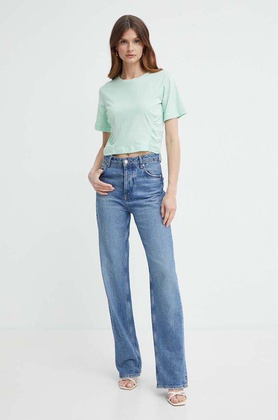 Silvian Heach t-shirt bawełniany GPP24097TS zielony ZS24